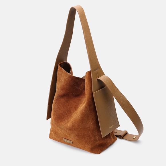 Songmont Handbags - Songmont Drippy Medium Tote Bag Caramel Suede Leather